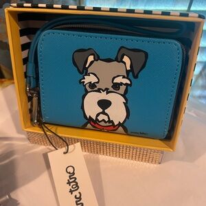 Blue Dog Print Wallet by Marc Tetro